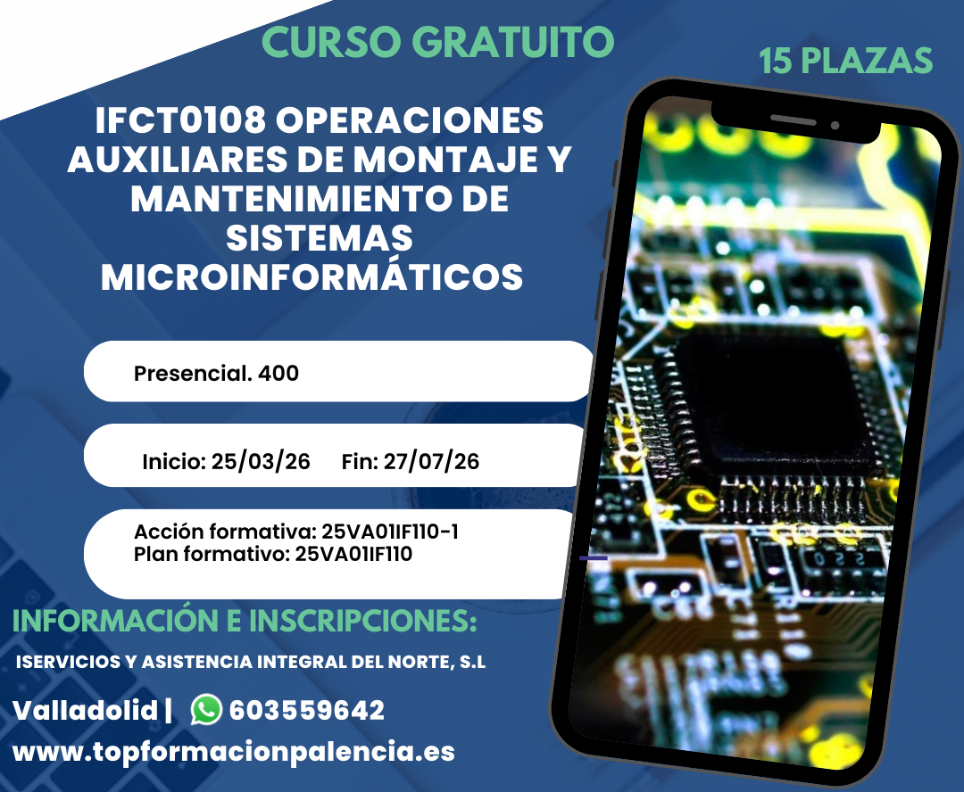 OPERACIONES AUXILIARES DE MONTAJE Y MANTENIMIENTO DE SISTEMAS MICROINFORMÁTICOS