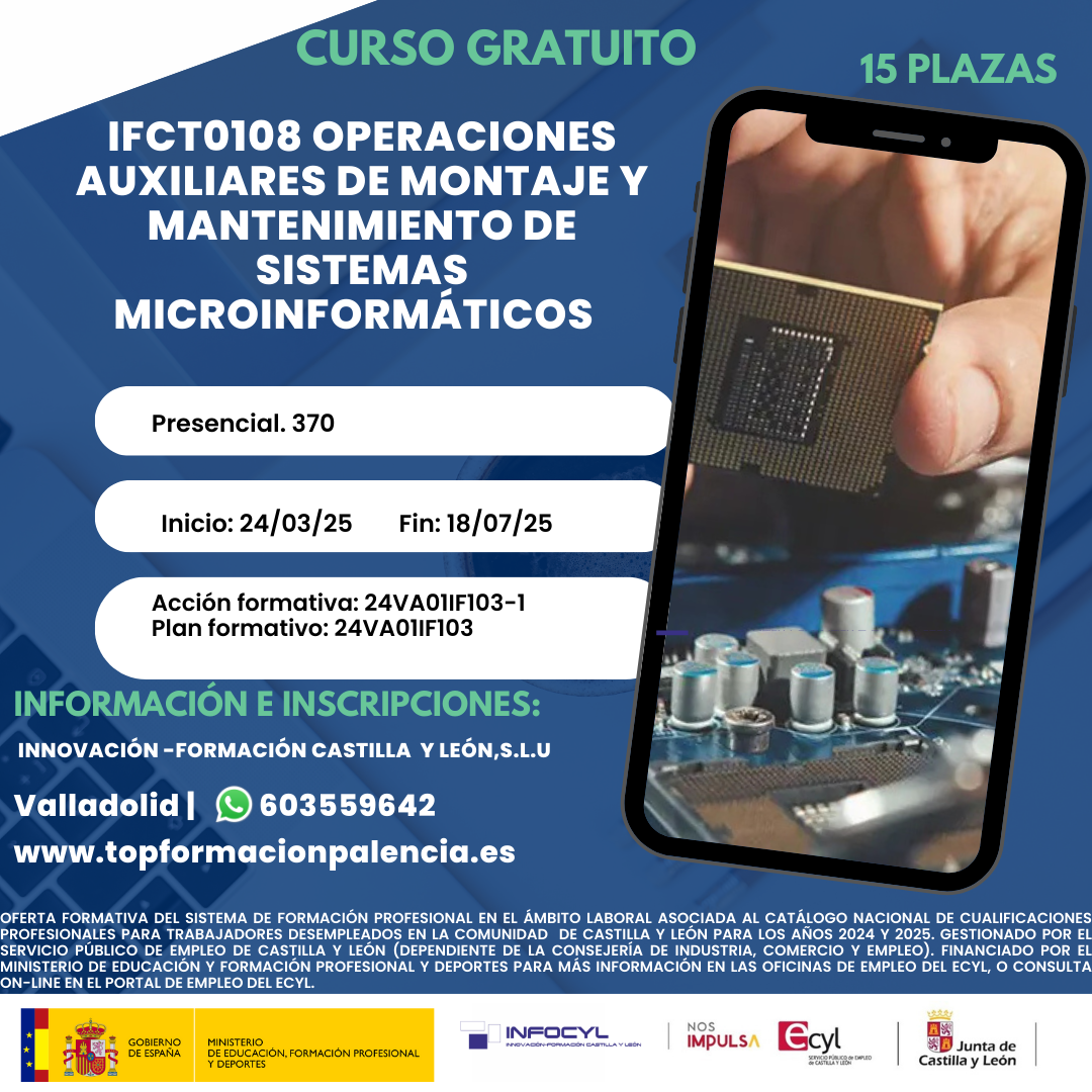 Operaciones auxiliares de Montaje y Mantenimiento de Sistemas Microinformáticos